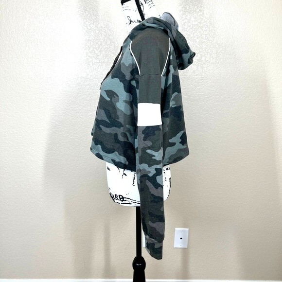 Aeropostale green camo hoodie long sleeve sweatshirt size L - Picture 4 of 11